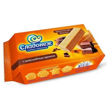 Вафли Сладонеж с шоколадным кремом 170 гр.