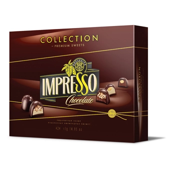 Набор шоколадных конфет IMPRESSO PREMIUM,коричневый, 424 гр