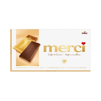 Шоколад Merci кофе и сливки 100 гр.