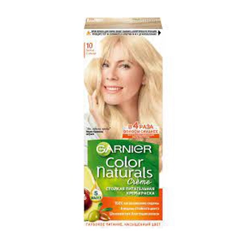 Garnier Крем краска для волос стойкая Color Naturals, питательная, 10, Белое солнце, 110мл
