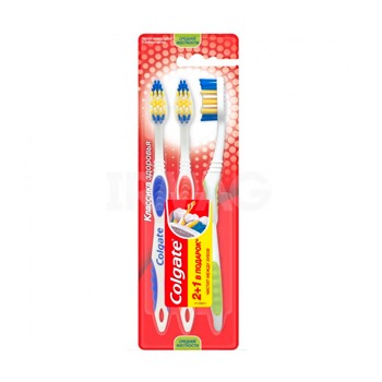 Зубная щетка Colgate Классика Здоровья плюс Средняя (3 шт.)