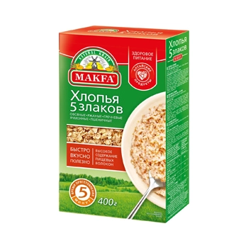 Хлопья 5 злаков Makfa