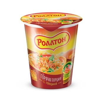 Макаронные изделия Роллтон лапша с говядиной