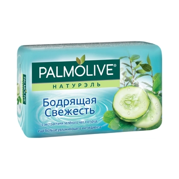 Palmolive Мыло туалетное Натурэль "Бодрящая свежесть", с экстрактами зеленого чая и огурца, 90 г