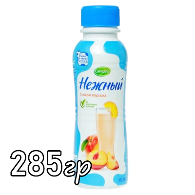 Йогурт Campina нежный с соком персика 0.1%