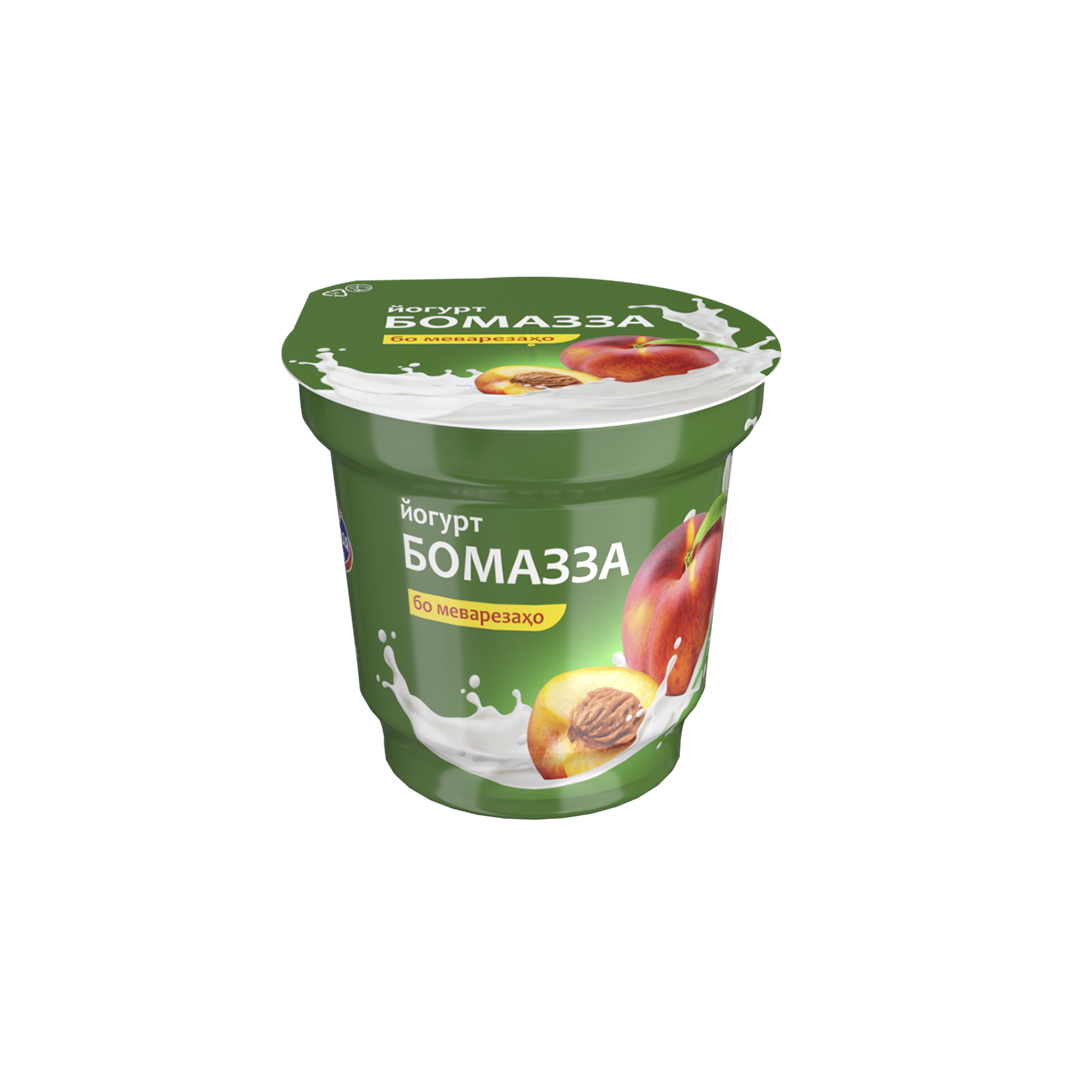 Сливочный йогурт “Бомазза” с кусочками персика 7%
