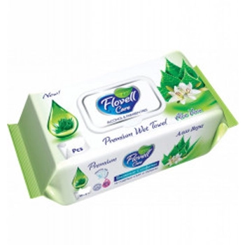 Салфетки Влажные Flovell Care Premium Алоэ Вера 120 шт.
