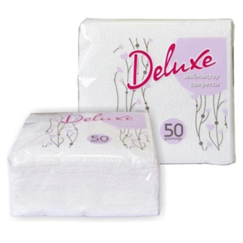 Бумажные салфетки Deluxe в ассортименте 50шт