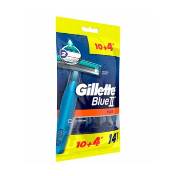 Одноразовые станки Gillette Blue 2 Plus 10+4 шт.