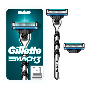 Gillette Mach3 Мужская Бритва, 2 кассеты, с 3 лезвиями