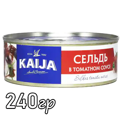 Консервы Рыбные Kaija Сельдь в Томатном Соусе
