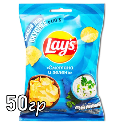 Чипсы Lay`s Сметана Зелень