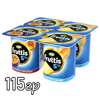 Йогурт Fruttis Дын/Ман/Бан/Клуб стакан 5%