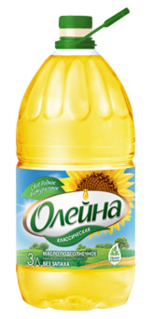 Масло Растительное Олейна 3л Подсолнечное .