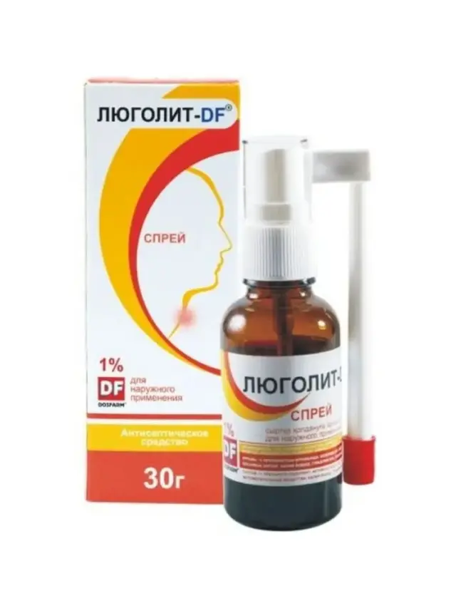 Люголит-DF спрей для наруж 1% 30г